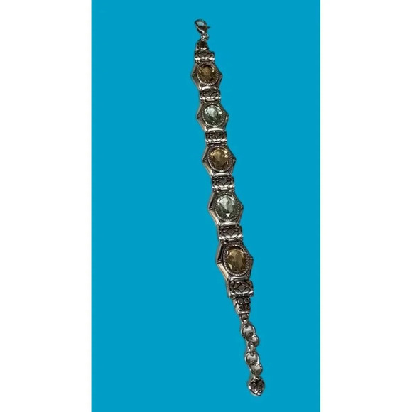 Brighton Silver Plated Bracelet Clear Crystals Beautiful Bracelet - Picture 11 of 11